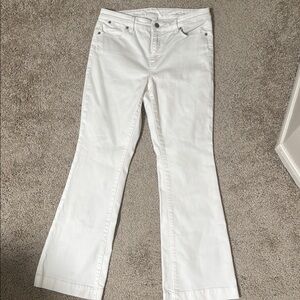 Talbots White Flare Wide-Leg Jeans